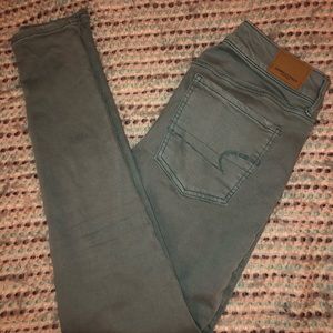 Light green American Eagle Jeggings